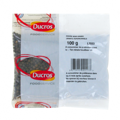 Poivre noir entier / Poivre noir en grains 100g - Marque Ducros