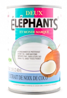 Lait de Coco Allégé Twin Elephants 400ml/Canette