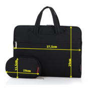 Sacoche multifonctions à ordinateur portable 14" avec housse de rangement - Noir