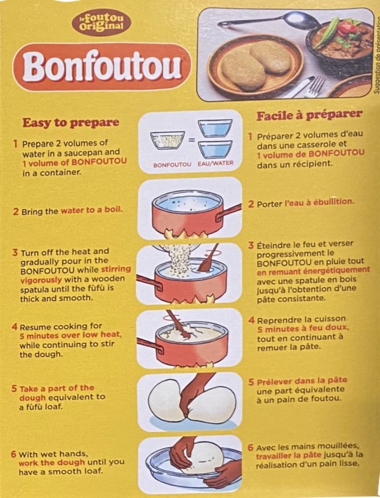 Bonfoutou Foutou de plantain 400g/Boite