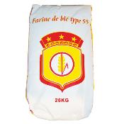 Farine de blé blanche type T55 Multi-Usage - Sac de 25kg - Marque Blason Rouge - Origine France