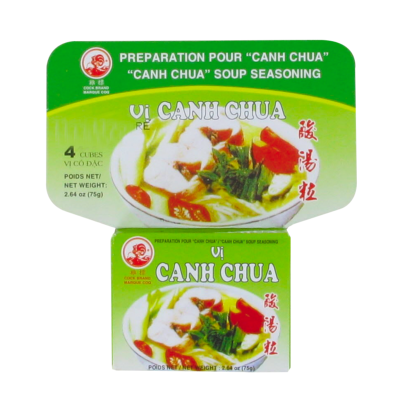 Assaisonnement pour soupe vietnamienne Canh Chua (soupe aigre-douce au poisson) / Épices en cubes / Cube de bouillon - Coq - 75g