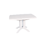 Table rectangulaire de jardin 160x110 cm - Pliable - Blanc