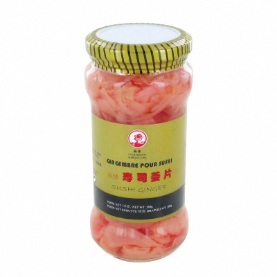 Gingembre confis pour sushis - Assaisonnement pour sushis et makis - Marque COQ - 360g