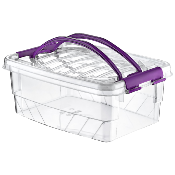 Lot de 6 boîtes de rangement alimentaire transparentes de 3 tailles différentes - 5L, 7L et 13L