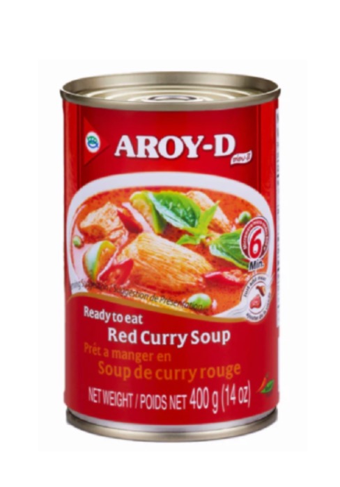 Aroy-D Soupe de Curry Rouge 400g/Boite 