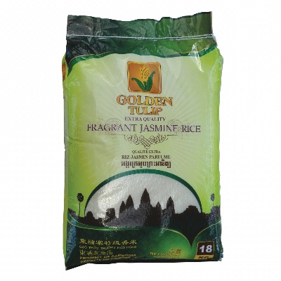 Riz parfumé au Jasmin 2022 - Marque Golden Tulip - Cambodge - Sac de 18KG