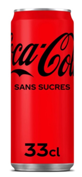Coca-Cola Sans Sucres Sans Calories en Canette de 33cl