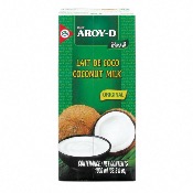 Lait de coco en brique 100% - Marque AROY-D  - Original 1L