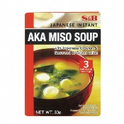 Soupe miso japonaise AKA - Avec croutons japonais, algues et oignions verts - Marque S&B