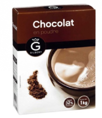 Chocolat en Poudre 32% Gilbert 1kg/Boite
