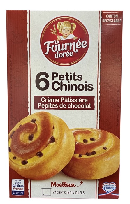 La Fournee Doree Petit Chinois Pépites de Chocolat 6 Pièces 300g/Boite