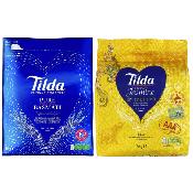 Duo de riz TILDA : Riz Basmati Long Pure Original 5kg + Riz Parfumé au Jasmin 5kg - Sans gluten