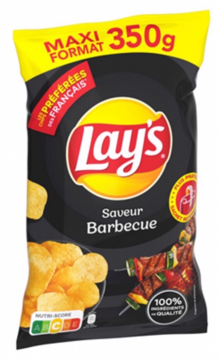 Chips Lay's saveur Barbecue 350g/Sachet