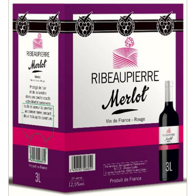 Vin de France Merlot 2021 Ribeaupierre Fontaine 3L