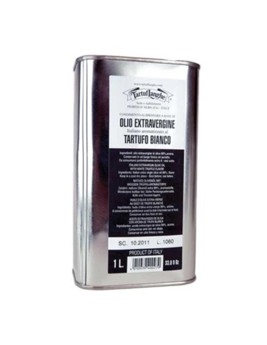 Tartuflanghe Huile d'Olive Vierge Extra Aromatisée Truffe Blanche 1L/Bidon