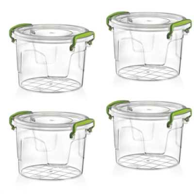 10 Boîtes En Aluminium Rondes Avec Couvercle Transparent - 4x4x2,4 Cm - Hermétiques - Pour Café, Thé, Bonbons, Rangement