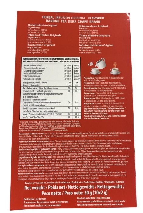 Ranong Infusion d'Herbes Originale 20g/Sac