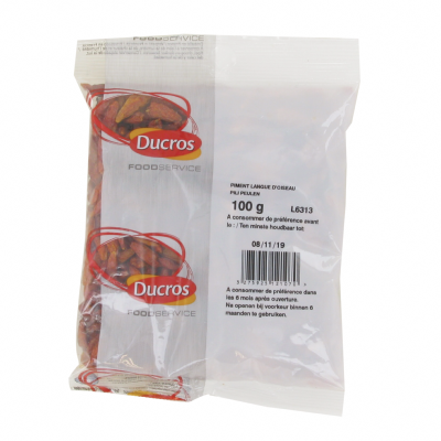 Piment Langue d'Oiseau entier 100g - Fort et parfumé - Marque Ducros