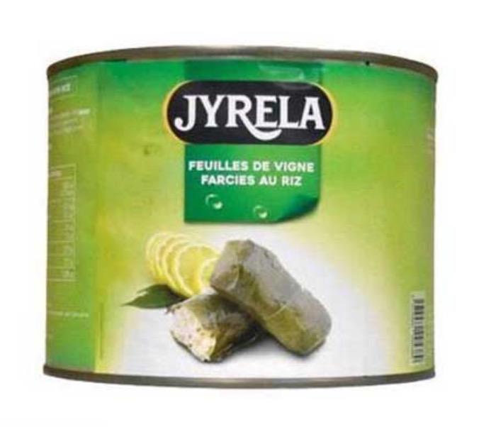 JYRELA Feuilles de Vigne Farcies au Riz 2kg/Boite