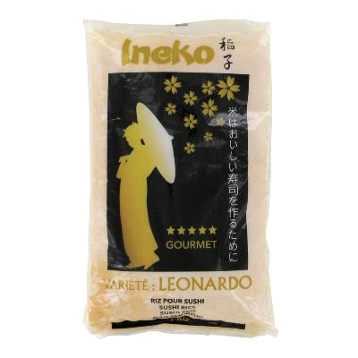 Riz pour Sushi INEKO - Variété Gourmet Leonard (grain moyen) - Sac de 1KG