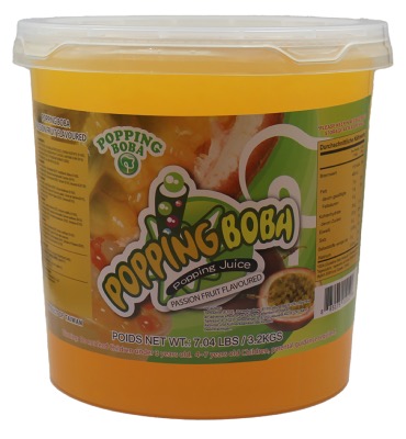 POPPING BOBA ORIGINAL pour Bubble Tea - Perles De Passion 3,2kg/Pot