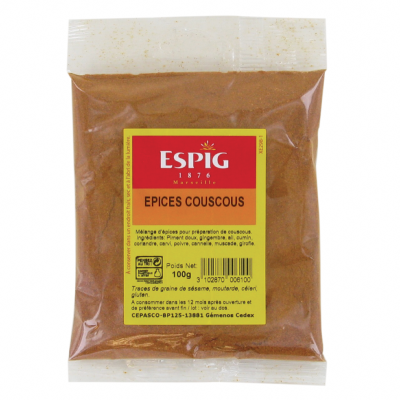 Mélange de 10 épices pour Couscous 100g - Marque Espig