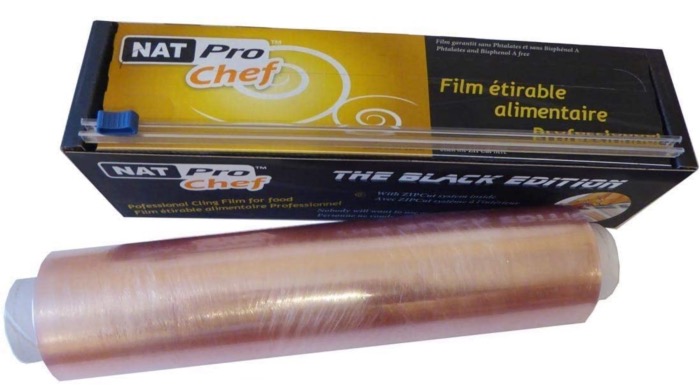 Film Alimentaire Etirable PRO avec ZIP Cut 45cm x 300m - Conditionnement Aliments, Cuisson Micro-Ondes