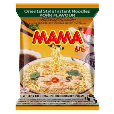 Soupe de nouilles instantanées en sachet saveur Porc 60G - Marque MAMA