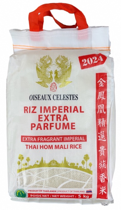 Riz Thai Impérial 2024 Extra Parfumé Qualité Premium 5kg/sac