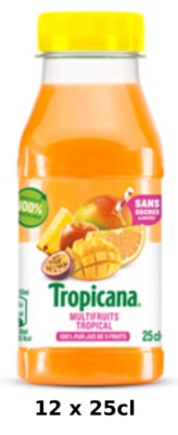 Jus Multifruits Tropical 25cl/Bouteille