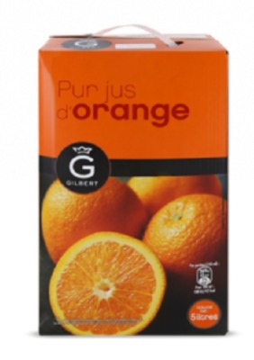 Pur jus d'Orange Gilbert 5L/Boite