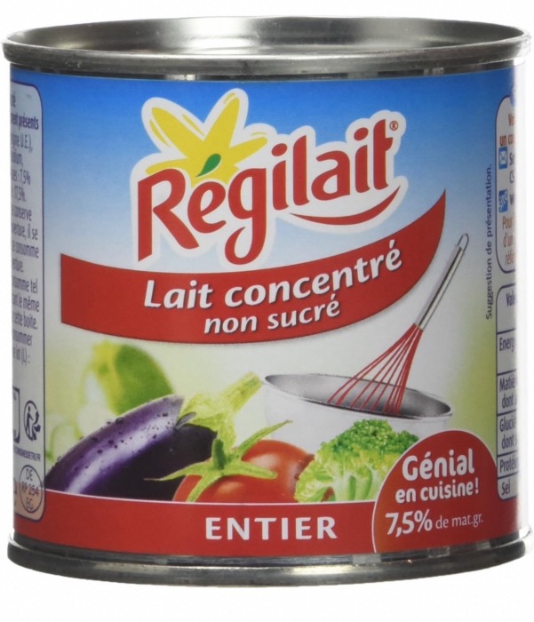 Regilait Lait Concentré Non Sucré 170g/Canette Lot de 4 et 8 Canettes