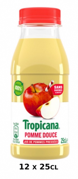 Jus de Pommes Douces Tropicana 25cl/Bouteille