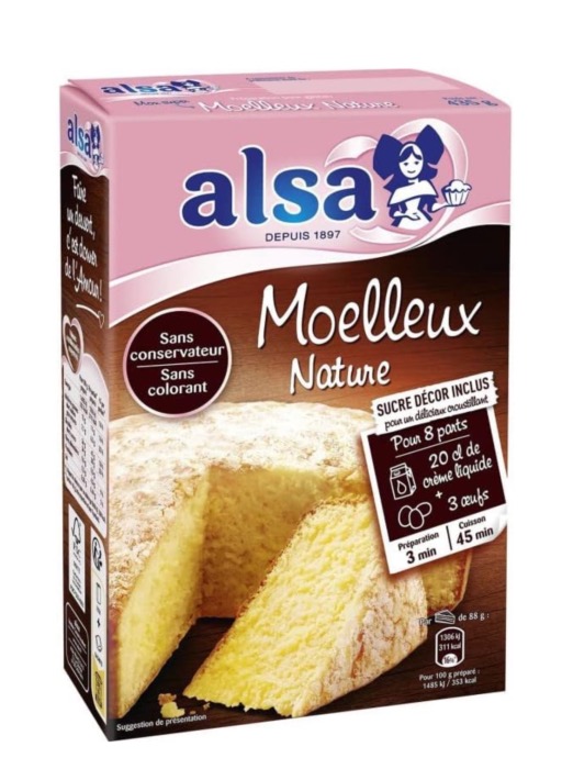 Alsa Préparation Moelleux Nature 435g/Boite
