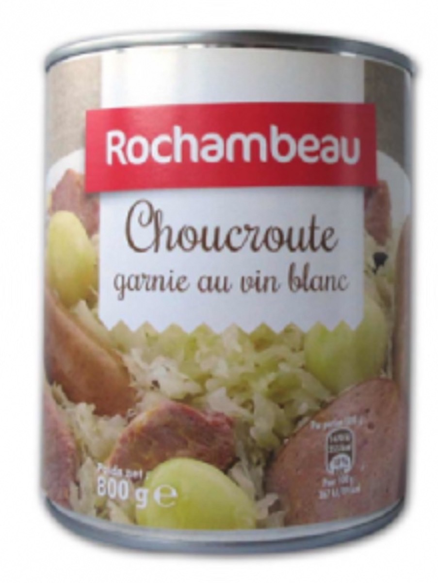 Choucroute Garnie au Vin Blanc Rochambeau 800g/Boite