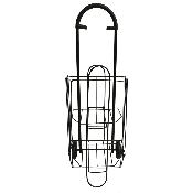 Chariot de courses en métal pliable 2 roues à double niveaux 47L - OCCASION