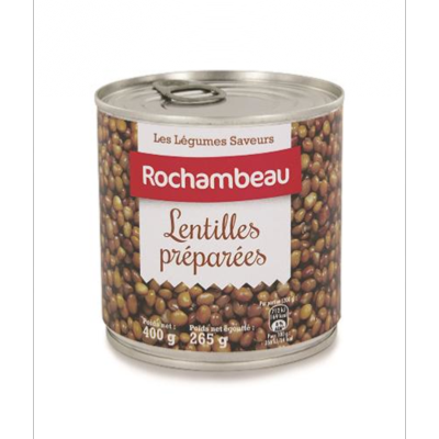 Lentille Préparée Rochambeau 400g/Boîte 