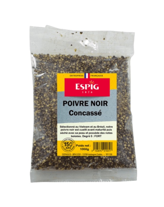 ESPIG Poivre Noir Concassé 1kg/Sac