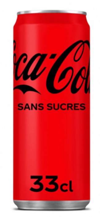 Coca-Cola Sans Sucres Sans Calories en Canette de 33cl