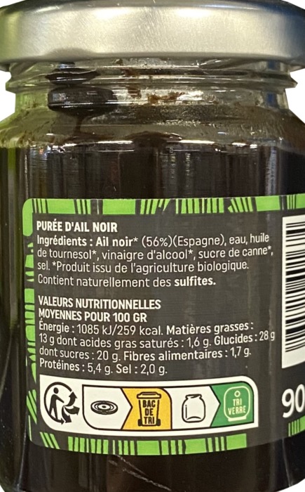 Le Coq Noir Purée d'Ail Noir BIO 90g/Pot