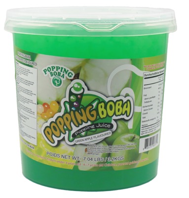 POPPING BOBA ORIGINAL pour Bubble Tea - Perles De Pommes 3,2kg/Pot