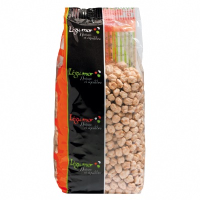 Très gros pois chiches pour tous types de cuisine - Sachet de 1KG - Marque Légumor