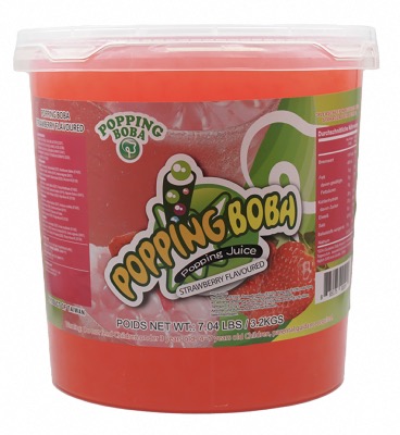 POPPING BOBA ORIGINAL pour Bubble Tea - Perles De Cerise 3,2kg/Pot