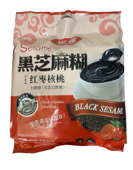 Poudre de Sésame Noir Mutang Datte et Noix (Sans Sucre) 612g/Sachet 