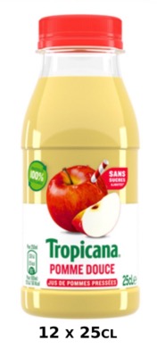 Jus de Pommes Douces Tropicana 25cl/Bouteille